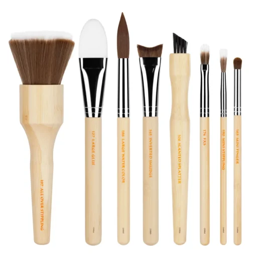 bdellium tools - SFX BRUSH SET 8 PC. WITH DOUBLE POUCH