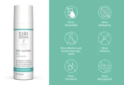 Siriderma Anti-Juckreiz GEL - ohne Duft - 30ml