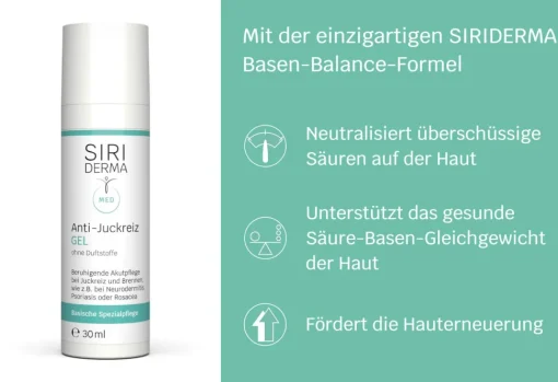 Siriderma Anti-Juckreiz GEL - ohne Duft - 30ml