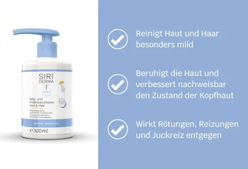 Siriderma Baby- und Kinderwaschlotion Haut & Haar 300ml