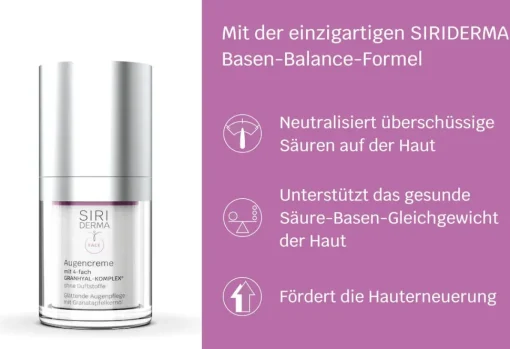 Siriderma Basische Augencreme - ohne Duft - 15ml