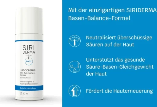 Siriderma basische Handcreme - 50ml