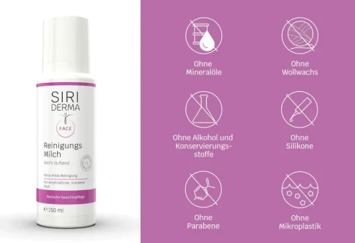 Siriderma Basische Reinigungsmilch - 150ml