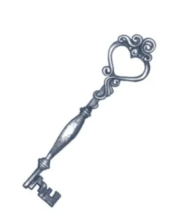 Tattooed Now! Temporary Tattoo - Heart-Shaped Key