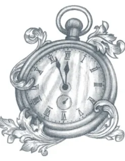Tattooed Now! Temporary Tattoo - Clock Tattoo
