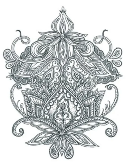 Tattooed Now! Temporary Tattoo - Mehdi Large Back Ornament