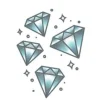 Tattooed Now! Temporary Tattoo - Blue Lucky Diamonds