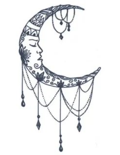Tattooed Now! Temporary Tattoo - Mandala Moon