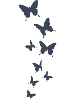 Tattooed Now! Temporary Tattoo - Flying Butterflies