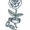 Tattooed Now! Temporary Tattoo - Prison Rose Tattoo