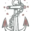 Tattooed Now! Temporary Tattoo - Anchor With Red Stars