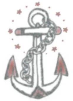 Tattooed Now! Temporary Tattoo - Anchor With Red Stars